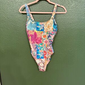 Johnny Was Patchwork Print One Piece Swimsuit 🩱 Size M